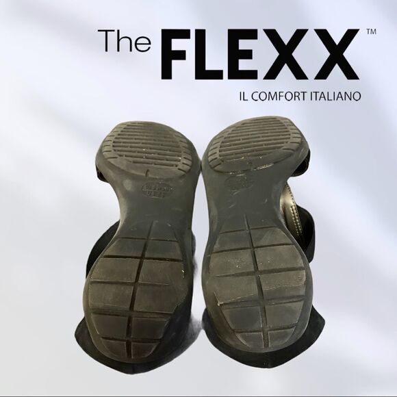 The Flexx Black Band Together Leather Sandals 7.5 - Picture 5 of 5
